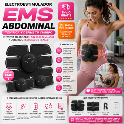 Electroestimulador EMS Abdominal | Tonifica y Define tu Cuerpo