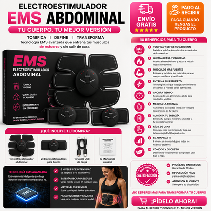 Electroestimulador EMS Abdominal | Tonifica y Define tu Cuerpo