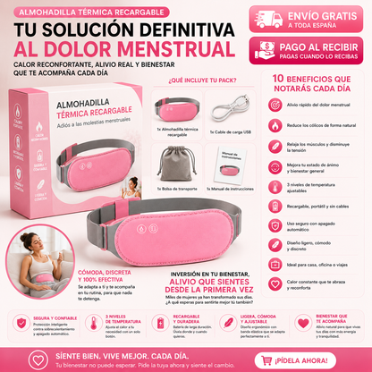 Almohadilla Térmica Recargable | Adiós a las Molestias Menstruales