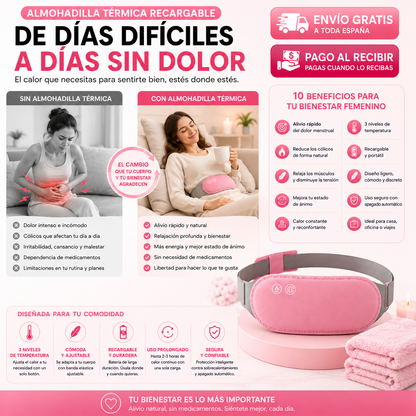 Almohadilla Térmica Recargable | Adiós a las Molestias Menstruales