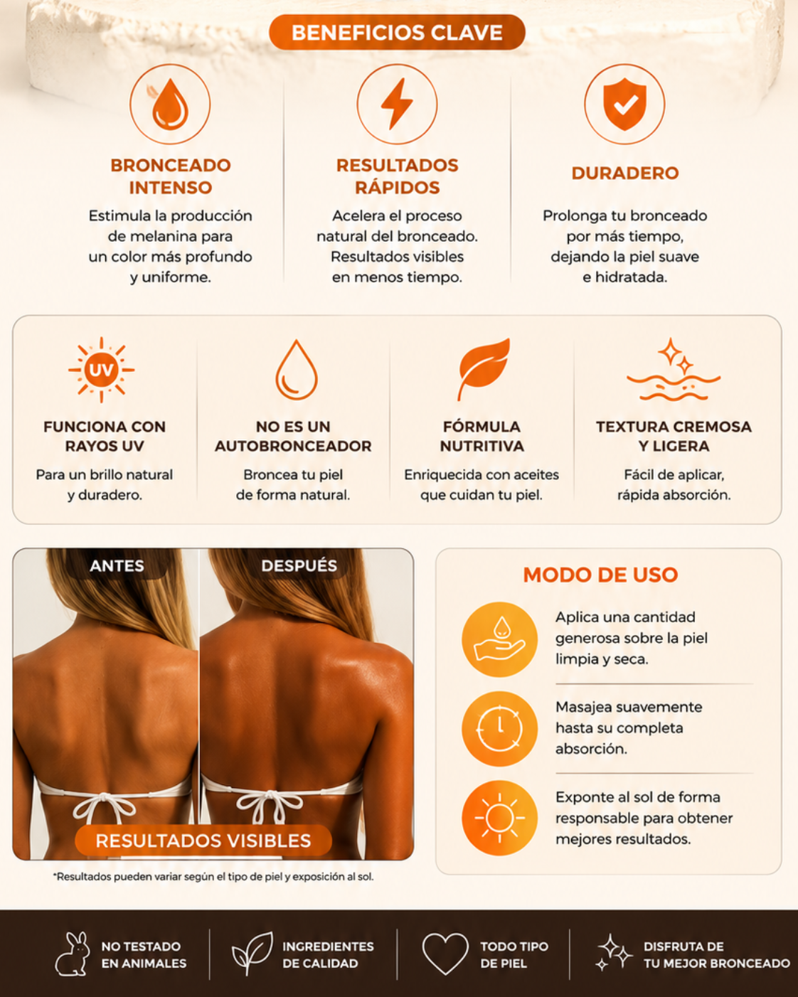 Shine Brown Acelerador de Bronzeado 100g | Bronzeado Intenso, Rápido e Duradouro