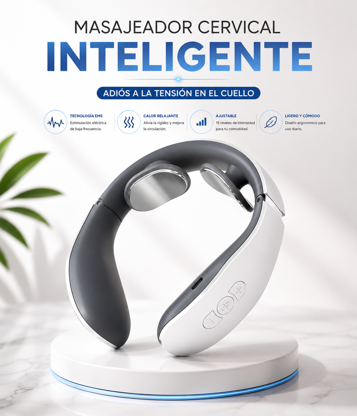 Masajeador Cervical Inteligente | Adiós a la Tensión en el Cuello