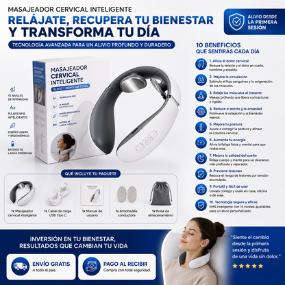 Masajeador Cervical Inteligente | Adiós a la Tensión en el Cuello