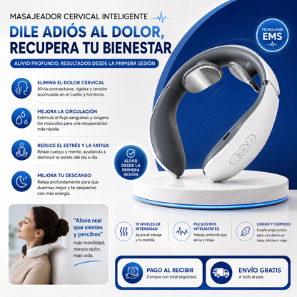 Masajeador Cervical Inteligente | Adiós a la Tensión en el Cuello