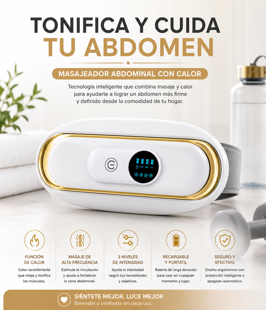 Tonifica y Cuida tu Abdomen | Masajeador Abdominal con Calor