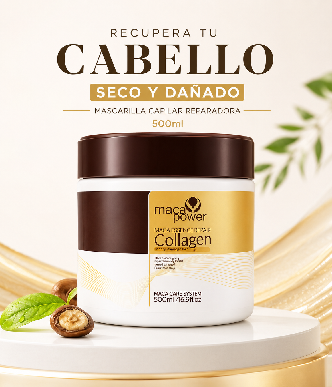 Recupera tu Cabello Seco y Dañado | Mascarilla Capilar Reparadora 500ml