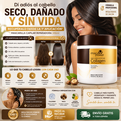Recupera tu Cabello Seco y Dañado | Mascarilla Capilar Reparadora 500ml