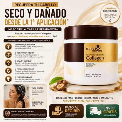 Recupera tu Cabello Seco y Dañado | Mascarilla Capilar Reparadora 500ml