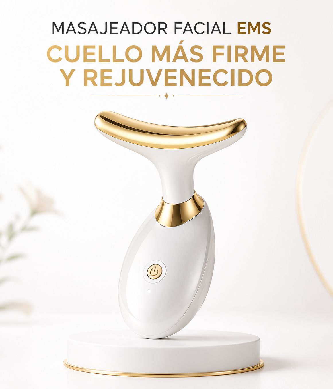 Masajeador Facial EMS | Cuello Más Firme y Rejuvenecido