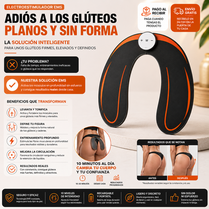 Electroestimulador EMS | Glúteos Más Firmes y Definidos