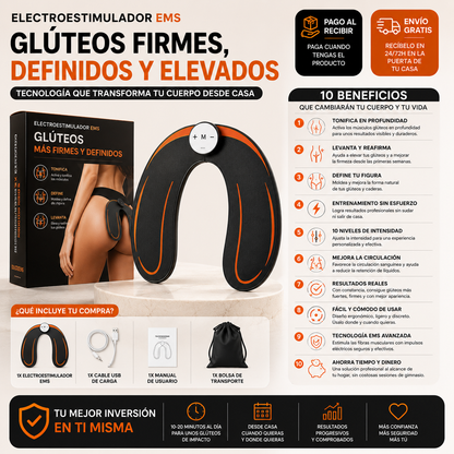 Electroestimulador EMS | Glúteos Más Firmes y Definidos