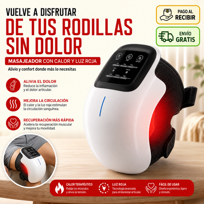 Masajeador con Calor y Luz Roja | Alivio y Confort para tus Rodillas