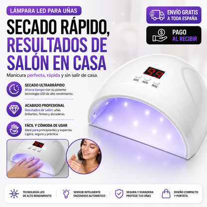 Lámpara LED para Uñas | Secado Rápido y Manicura Profesional