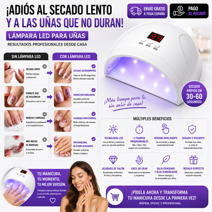 Lámpara LED para Uñas | Secado Rápido y Manicura Profesional