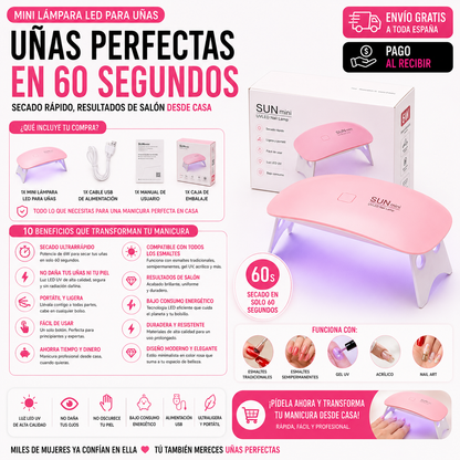 Mini Lámpara LED para Uñas | Uñas Perfectas en 60 Segundos
