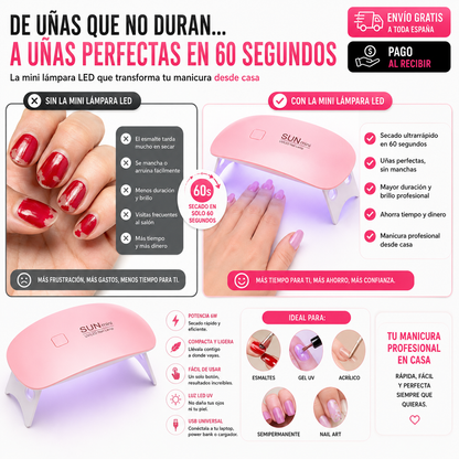 Mini Lámpara LED para Uñas | Uñas Perfectas en 60 Segundos