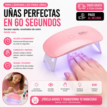 Mini Lámpara LED para Uñas | Uñas Perfectas en 60 Segundos
