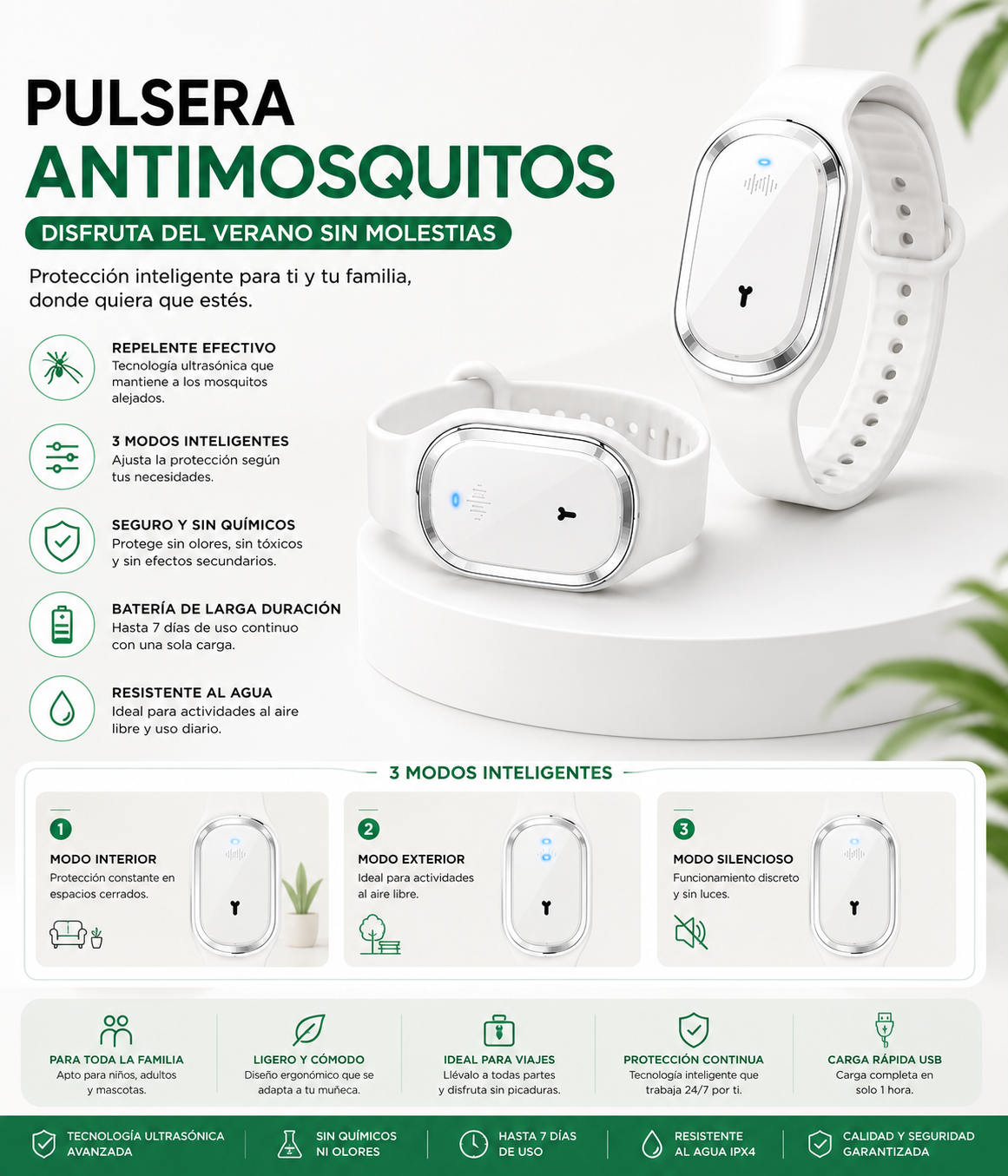 Pulsera Antimosquitos | Disfruta del Verano Sin Molestias