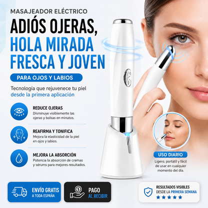 Masajeador Eléctrico para Ojos y Labios | Reduce Bolsas y Ojeras