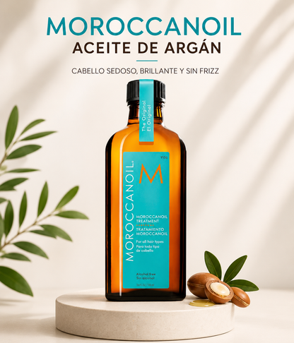 Moroccanoil Aceite de Argán 100ml | Cabello Sedoso, Brillante y Sin Frizz