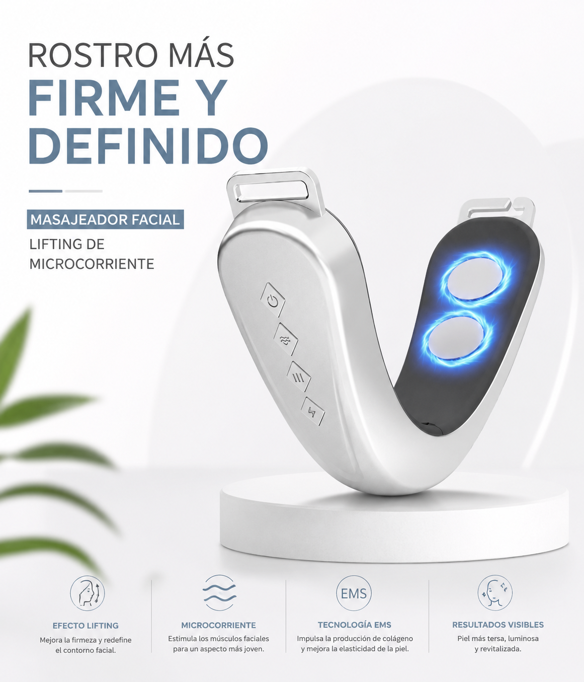 Rostro Más Firme y Definido | Masajeador Facial Lifting de Microcorriente