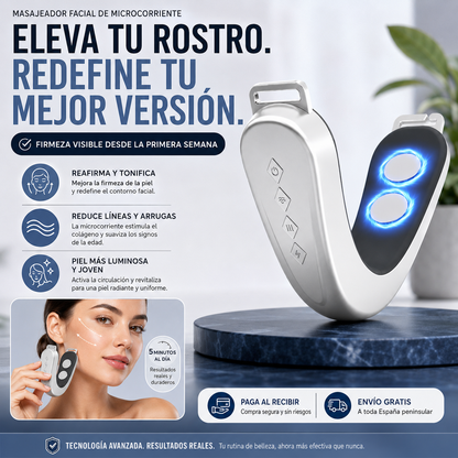 Rostro Más Firme y Definido | Masajeador Facial Lifting de Microcorriente
