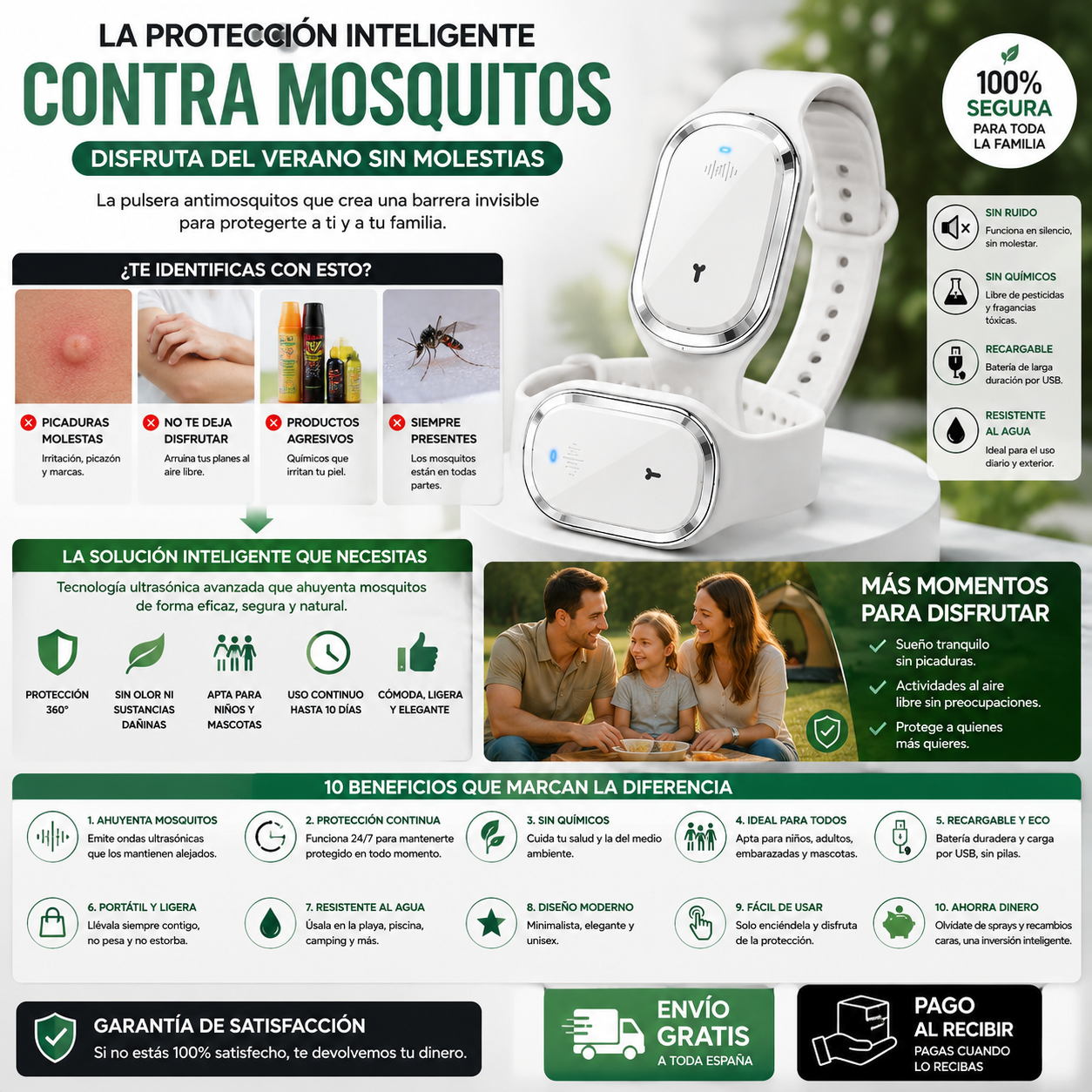 Pulsera Antimosquitos | Disfruta del Verano Sin Molestias