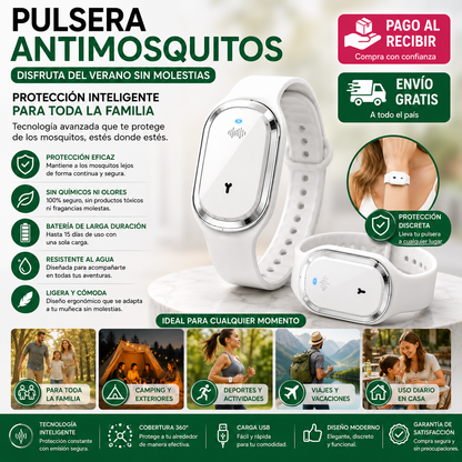 Pulsera Antimosquitos | Disfruta del Verano Sin Molestias